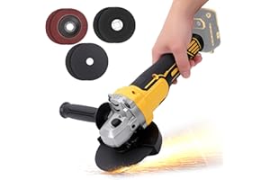 WODHMIEY Cordless Angle Grinder Replacement for Dewalt 20V Battery, Electric Brushless Angle Grinder 10000RPM, 3 Speed Adjust