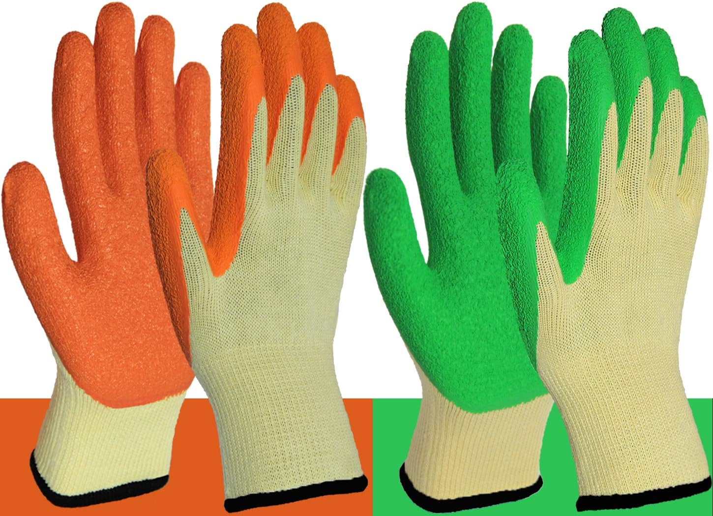 2 Pairs Superior Grip Garden Work Gloves for Women and Men, Comfortable Durable for Gardening Construction Restoration Multi-Purpose: Clothing