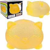 Gummy Kitty & Sugar Ball Designs, Anxiety Relief & Focus Toy, Maltose Filled Squeeze Cat Toys for Sensory Play, Sensory Fidget Toys for Adults, Kids, Slow Rising Squishy Stress Ball (Orange )