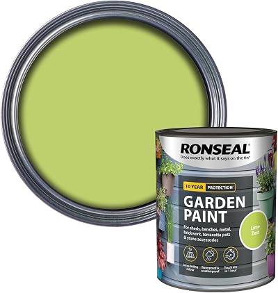 Ronseal Garden Paint Lime Zest 750ml Waterproofs Exterior