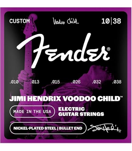 Amazon.com: Fender Hendrix Voodoo 兒童電吉他弦,復古鎳,球端.010