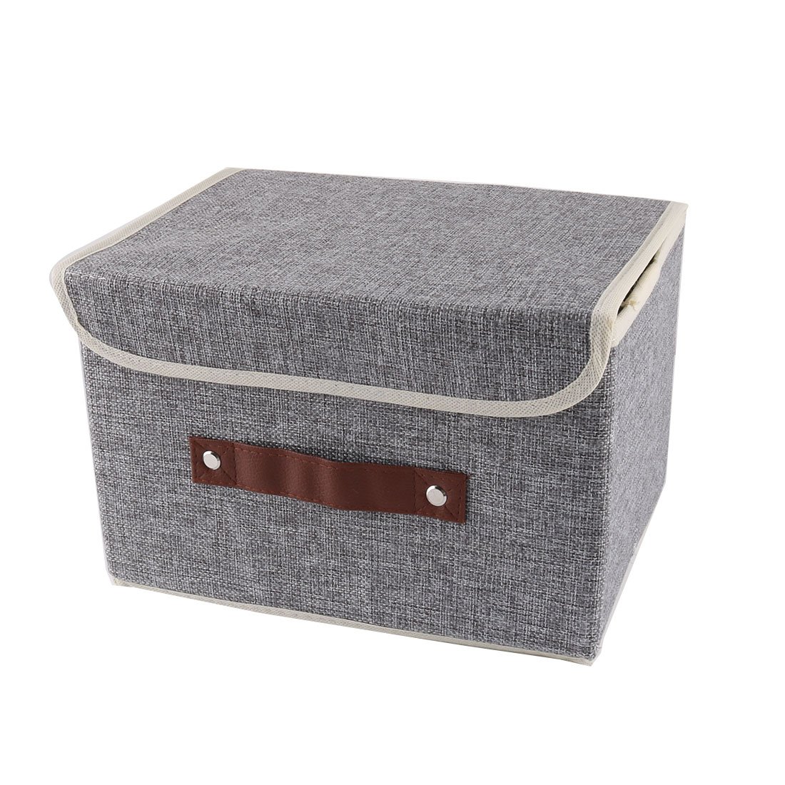 Sourcingmap Cotton Linen Household Towel Socks Book Paper Holder Storage Box Organizer Gray