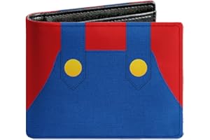 WRIGAEL Credit Card Holder Wallet Rfid Blocking Kids Boys Bifold Teen Cool Cute for Cash with ID Window Cardholder Teenage Teenager, Red Blue