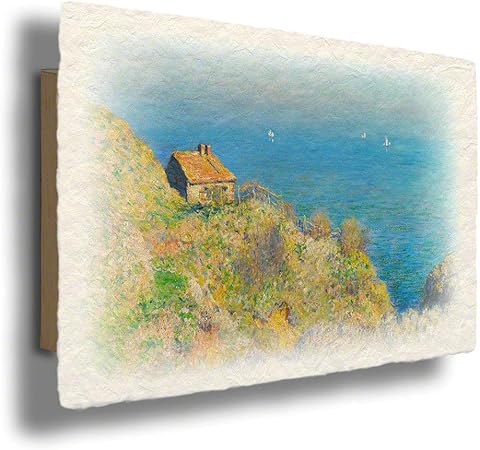 Amazon Co Jp 和紙 アート パネル 印象派 クロード モネ 漁師の家 30x21cm 絵 絵画 ポスター 玄関 インテリア おしゃれ 風景 画 壁 掛け 複製画 名画 ホーム キッチン