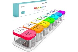 Daviky Extra Large Pill Organizer 7 Day, XL Weekly Pill Box 2 Times a Day, AM PM Medicine Pill Organizer for Supplement, Big Daily Pill Case with Large Container to Hold Vitamins and Medications