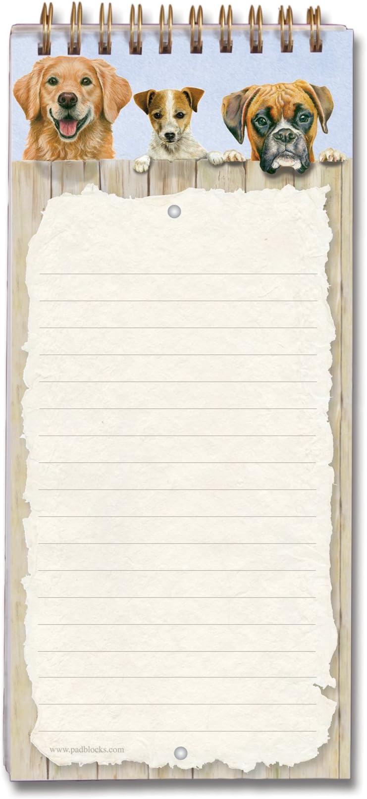 SHOPPING LIST / MEMO PAD / TO-DO- LIST Magnetic Fridge Pad - DOGS Man's Best Friend Design