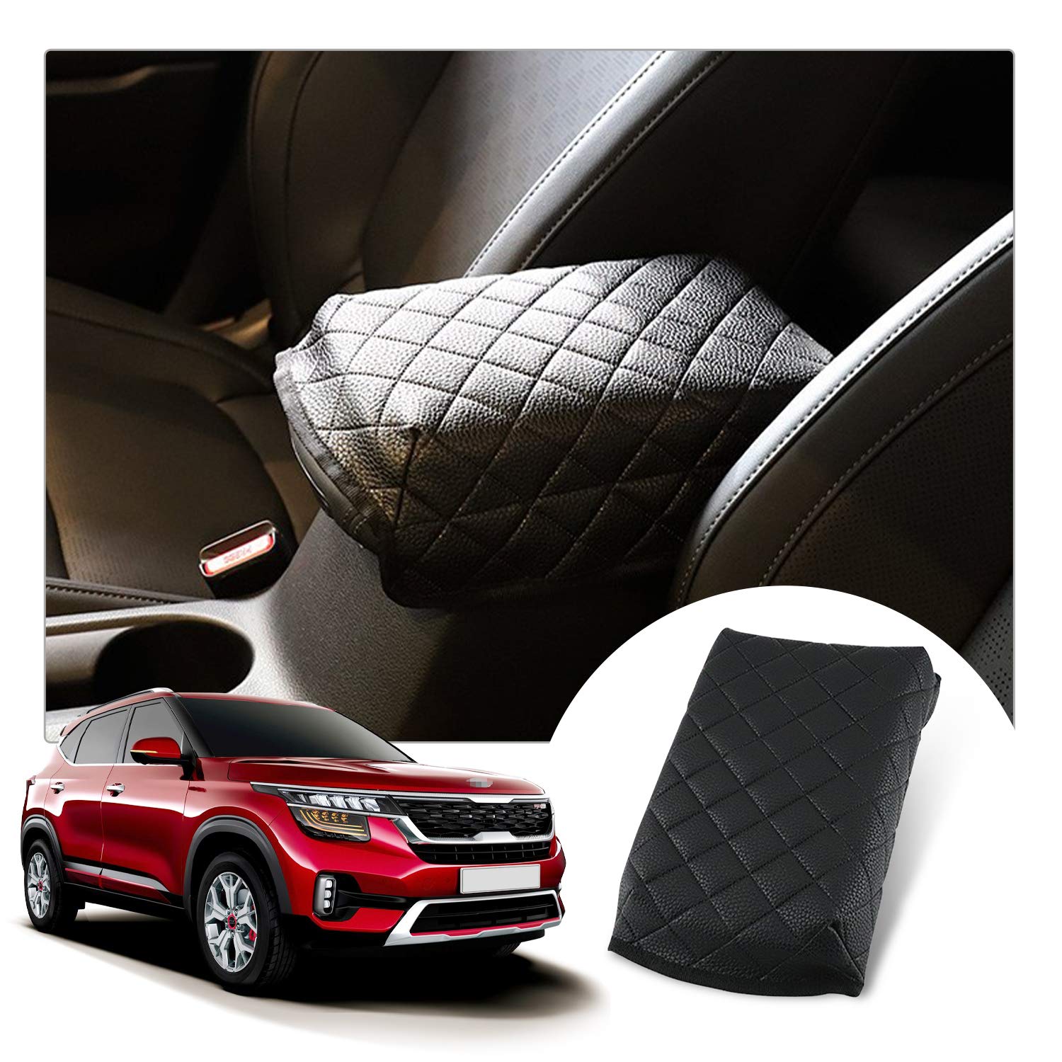 Buy YEE PIN for 2024 Kia Seltos Center Armrest Cover Saver 2024 Seltos Console Cover Fit for