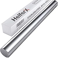 HelferX 15.30" Long Professional Stainless Steel Rolling Pin – Dough Roller or Rodillo for Bakers - Perfect to Make…
