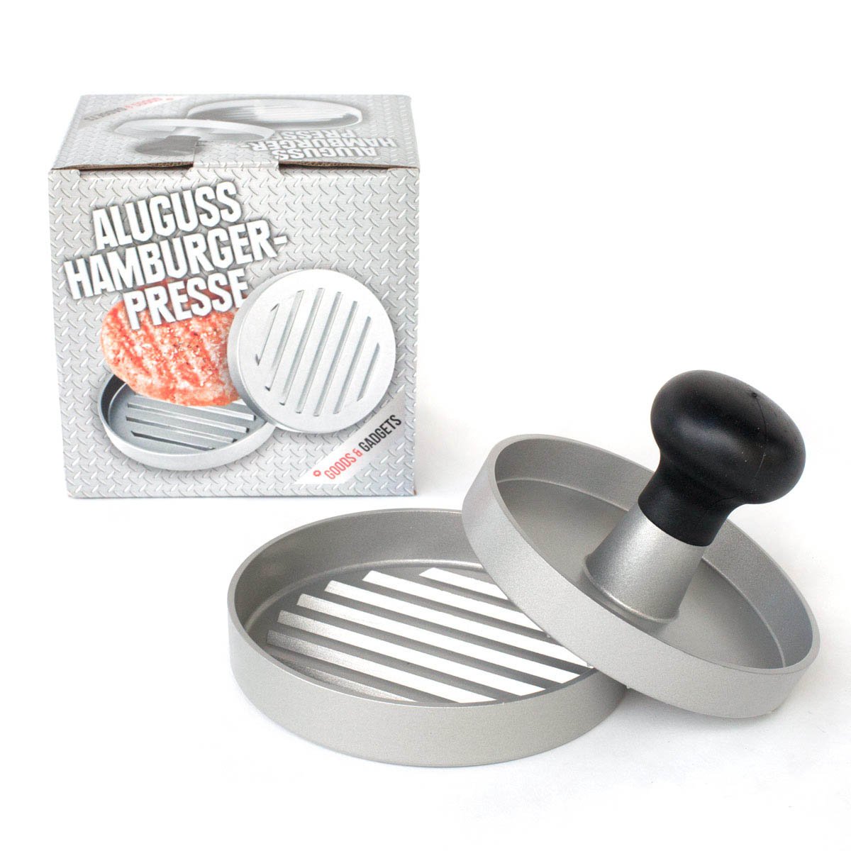 UNI-RHYTHM Midwest Industries 1000 Series Burger Press With 3/8 & 5/8 Plates – Make 4 Patties, Adjustable Thickness