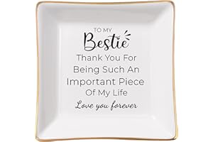 COZITED Birthday Gifts for Women Best Friend - to My Bestie Jewelry Dish Trinket Tray, Unique Friendship Gifts for Women Female Friend Christmas Valentines Mother's Day