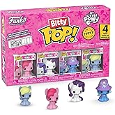 Funko Pop! Bitty: My Little Pony - Pinkie Pie, Rarity, Trixie, and Derpy - 0.9 Inch (2.2 Cm) - Cartoon Collectable - Gift Idea - Stackable Display Shelf Included