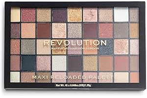 Makeup Revolution Maxi Reloaded Palette, Eyeshadow Palette, 45 Highly Pigmented Neutral Shades, Large It Up, 1.35g