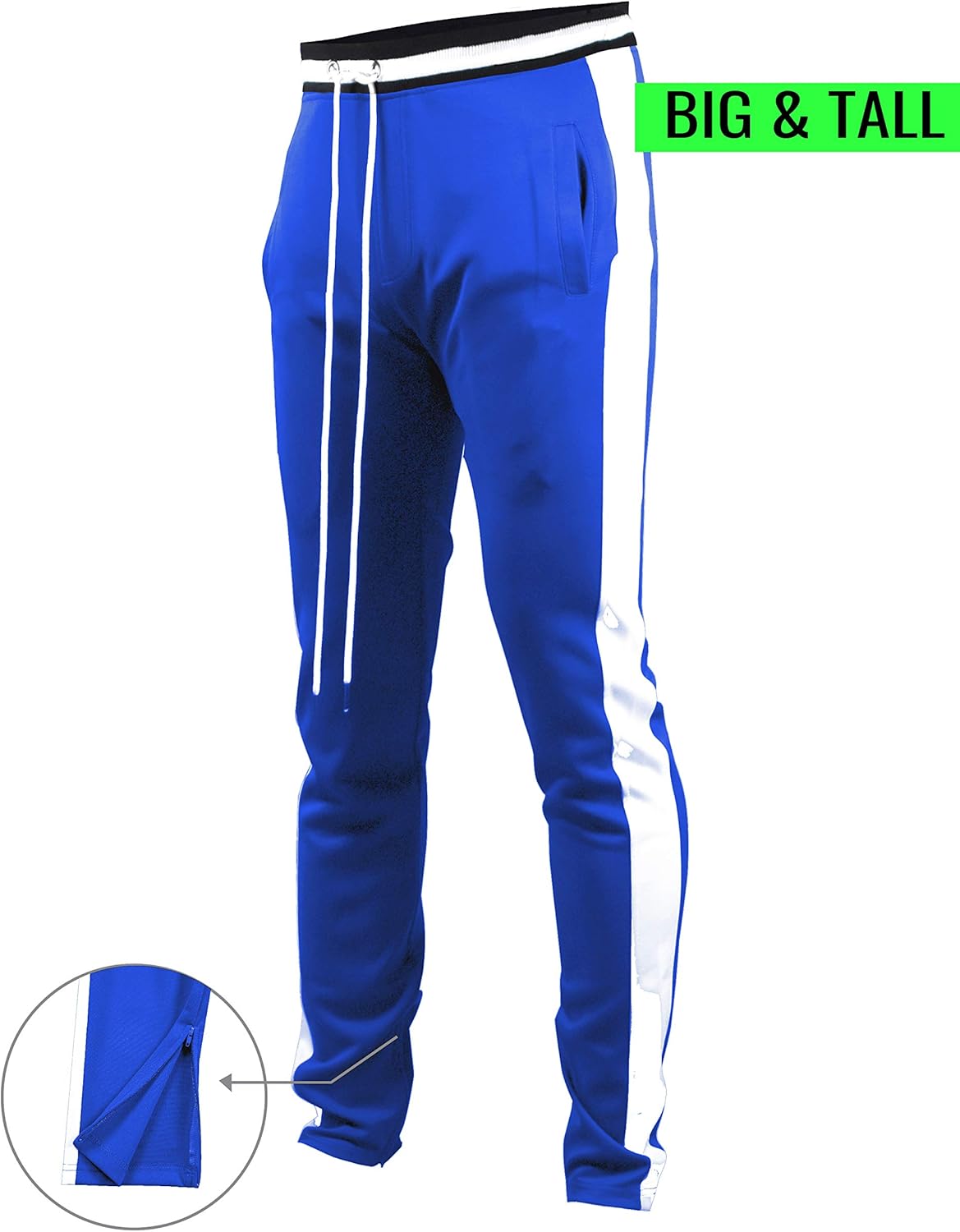 Screenshotbrand Mens Hip Hop Premium Slim Fit Track Pants - Athletic Jogger Bottom with Side Taping: Clothing