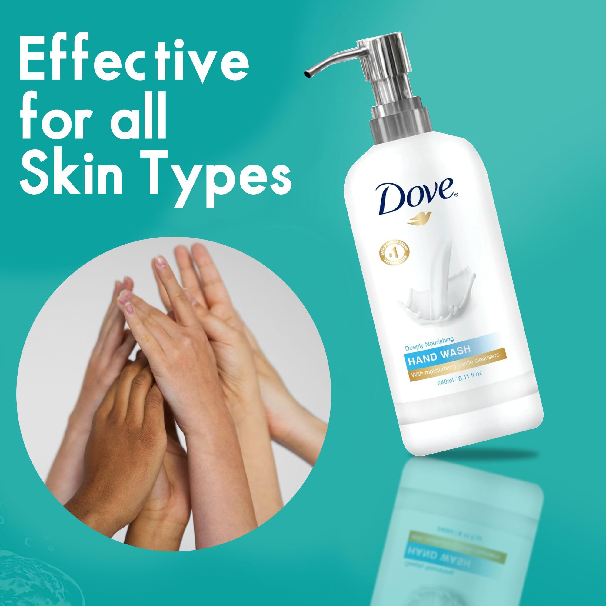 Dove Hand Wash - Long Lasting Deep Moisturizer Foam Hand Wash for Sensitive Skin