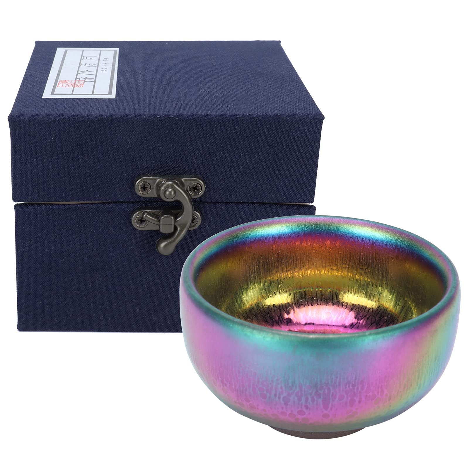 Hapivida Japanese Tea Cup, Hand-Made Ceramic Mug with Unique Grain Texture 300ml Pottery Drinkware for Tea Lovers Home Use