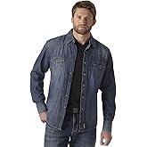 Wrangler Mens Retro Two Pocket Long Sleeve Snap Shirt Discontinued