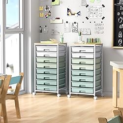 Rolling Storage Utility Cart Organizers with 8