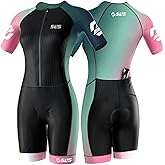 SLS3 Triathlon Suits Women Elite Aero Sleeved Tri Suit Women, Trisuit, Quick-Dry, Italian Chamois, Ready for Any Distance