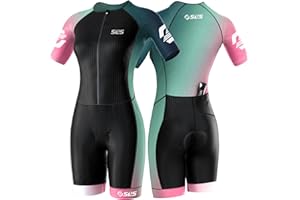SLS3 Triathlon Suits Women Elite Aero Sleeved Tri Suit Women, Trisuit, Quick-Dry, Italian Chamois, Ready for Any Distance