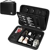 Boobowl Hard Travel Case for Hair Clippers, Barber Tool Organizer - Black | Case Only for Clippers, Trimmers, Guards, Shears, Combs, Chargers and Small Grooming accessories, Travel and Home Grooming