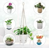 flintronic Hanging Planters Baskets Cotton Rope Macrame Plant Hanger 89CM view 5