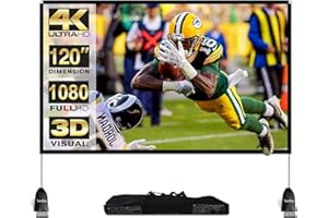 Abdtech Portable Outdoor Movie Screen, 120 inch 3D Projector Screen Frame Foldable Movie Screen for Projectors Enjoy Outdoor Film Movie Night with Carrying Bag for Indoor Outdoor Home Theater Camping