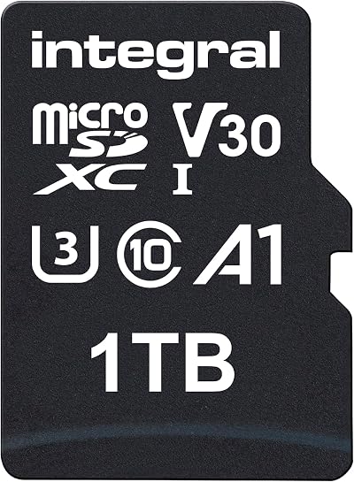 Integral 1TB microSD Card 4K Video 100MB/s U3 A1 for Phone Tablet Drone Console