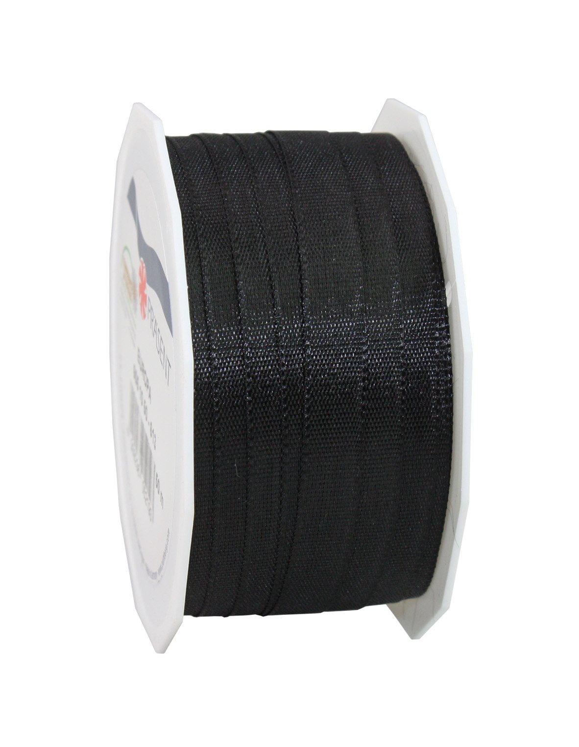 Präsent - Europa Taffeta Ribbon Black 10 mm Width, 50 m Length