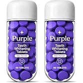 Teeth Whitening Tablets, Brighten Teeth Foaming Oral Care Tablets 120Counts | Surface Stain Care, with Menthol, Xylitol &amp; Grape Extract, Vegan-Friendly Tooth Cleaning Tablets Remove Stains