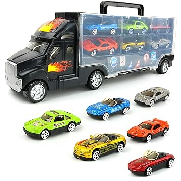 Amitasha Carrier Truck Trolley Suitcase with 6 Stylish Metal Racing Cars