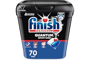 Finish® Quantum® Infinity Shine® Automatic Dishwasher Detergent, Fresh, 70 Tabs - Removes 24 h dried-on stains, no pre-rinse 