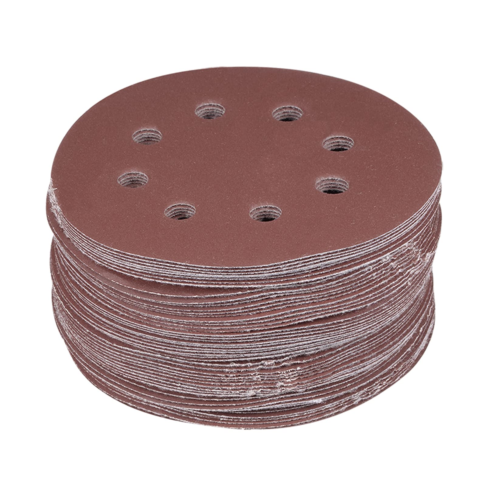 Kozelo 50 Pcs Sanding Discs Hook and Loop Backing - [5 Inch x 400 Grits] Aluminum Oxide Sandpapers for Orbital Sander Round Sanding Papers, 8 Holes — image 1