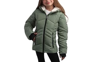 DKNY Girls Winter Jacket - Heavyweight Soft Sherpa Fur Lined Parka Jackets for Girls - Insulated Puffer Winter Coat with Hood