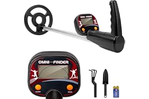 GDDREAM Metal Detector, Adjustable 17"-32" Metal Detector for Kids with LCD Display, Lightweight Kids Metal Detector Kit with 6" IP68 Waterproof Search Coil, Gift for Boys & Girls