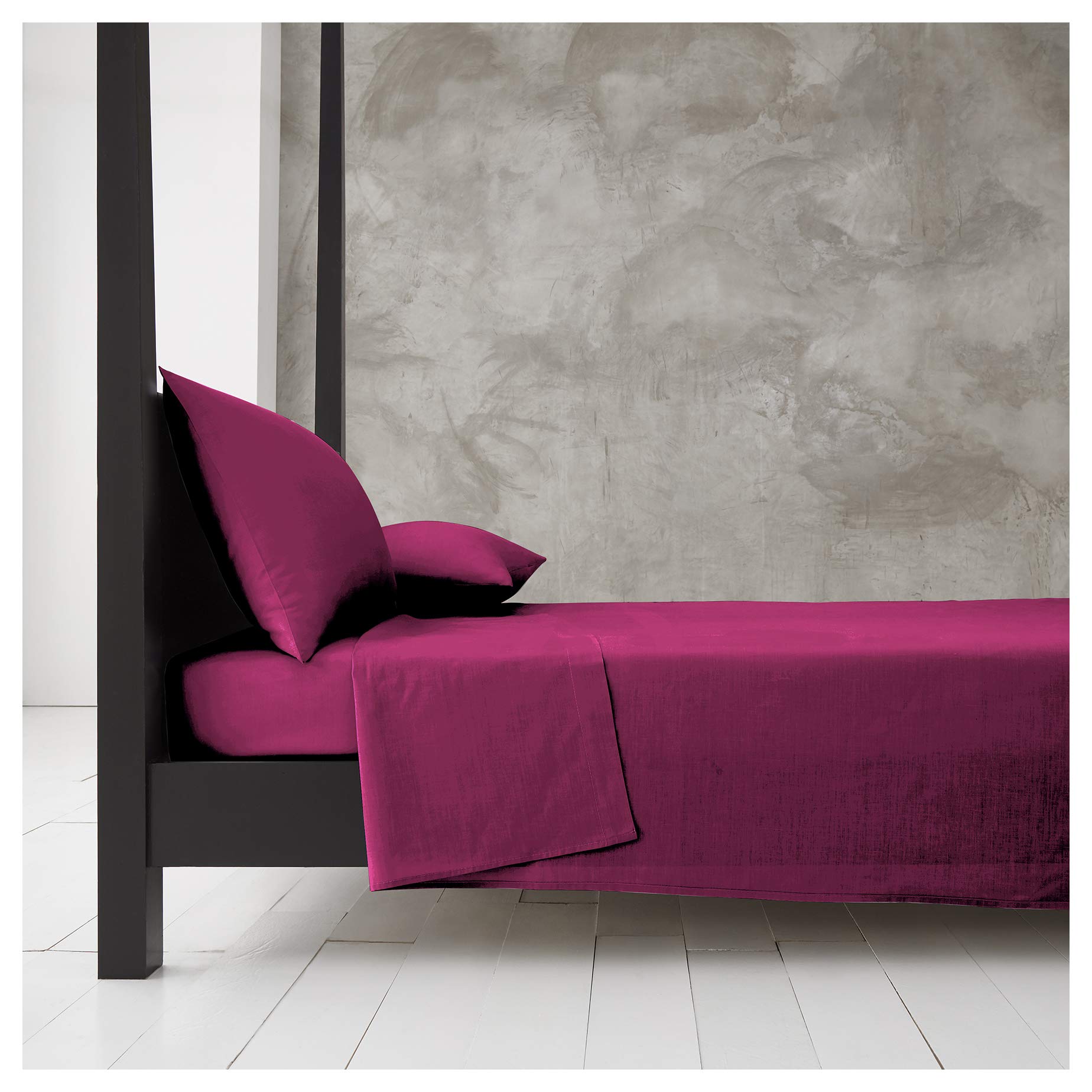 GC GAVENO CAVAILIA Flat Sheet, Polyester-Cotton, Fuchsia, King
