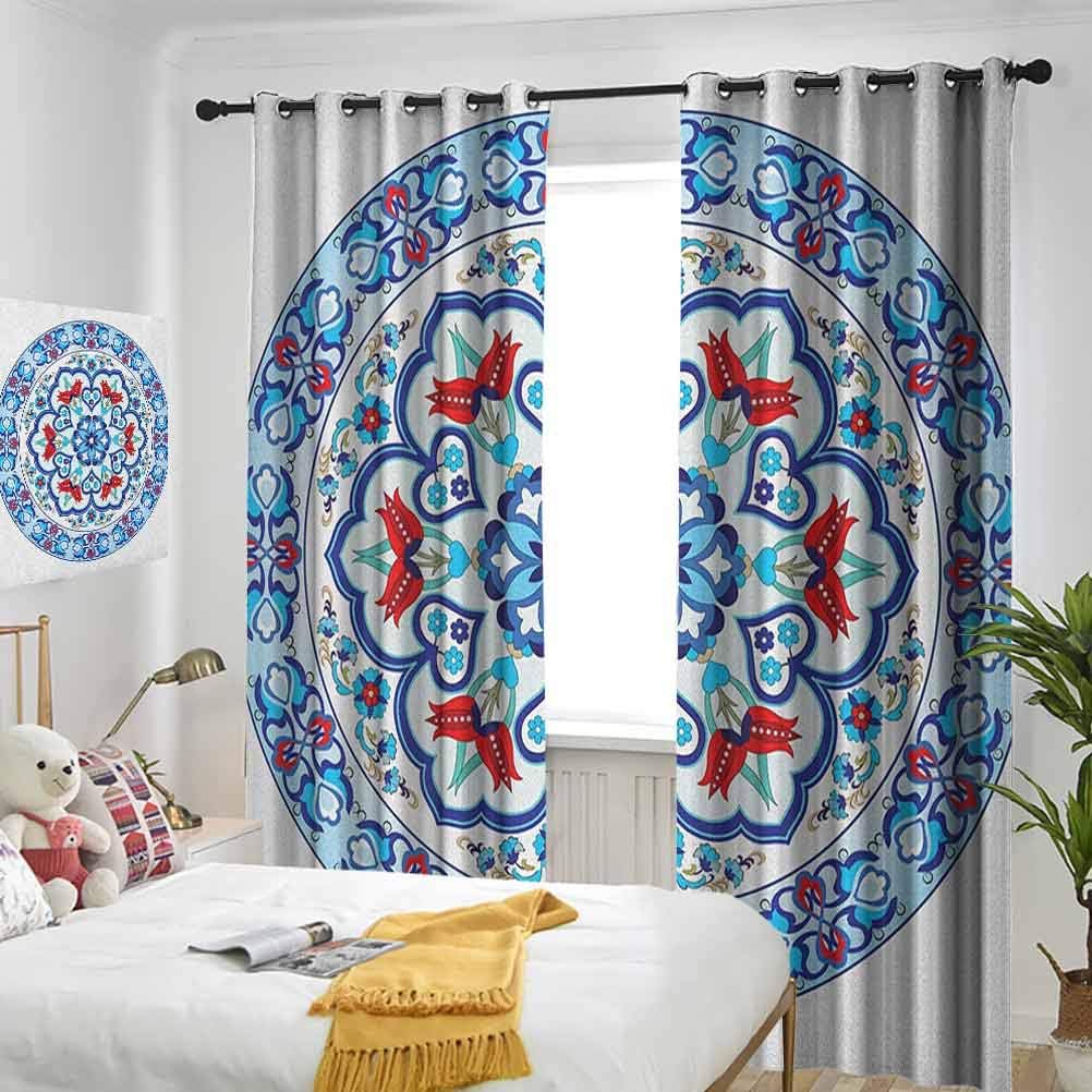 LanQiao Fun Curtains，Ottoman Turkish Style Art with Tulip