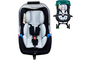 KASEEOUS Infant Car Seat Insert, Ultra-Thick Carseat Head Support for Infant, Mesh Baby Car Seat Head & Body Support Compatible with Doona, Stroller, Universal Baby Car Seat Cushion with Filled Sponge