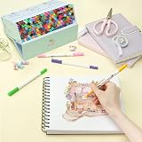 Ohuhu 160 Colours Dual Tip Colouring Pens Fineliner Brush Water-Based Art view 5