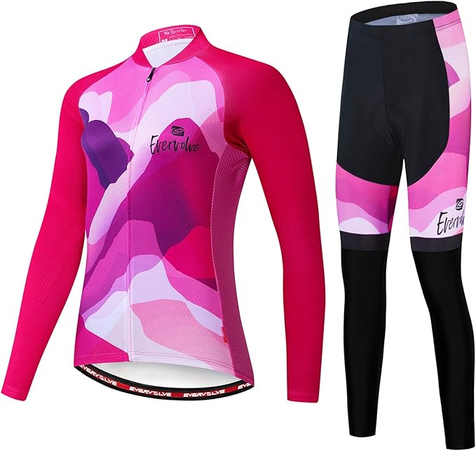 UGLY FROG Damen Radtrikot Set - Fahrradbekleidung Kurzarm + Hose Mit Sitzpolster
