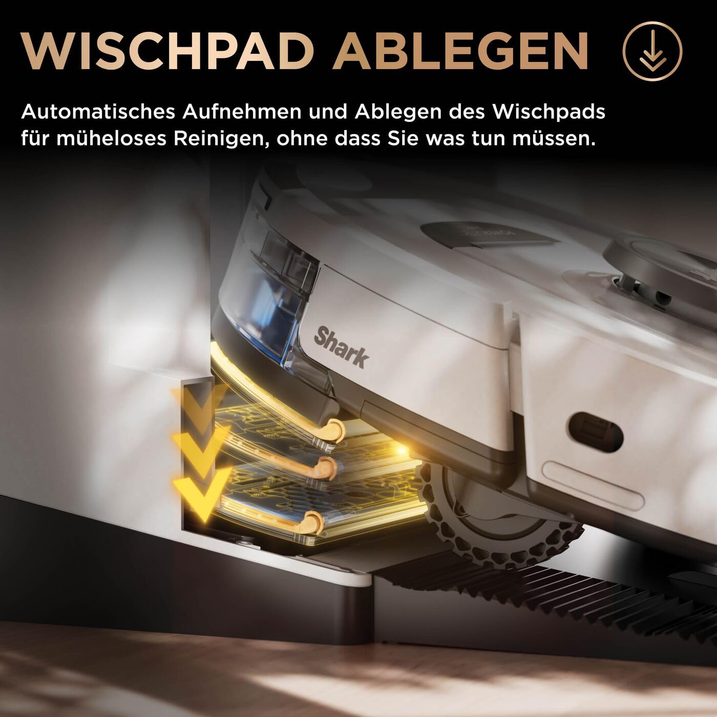 Shark PowerDetect 2-in-1 Saugroboter & Wischroboter, NeverTouch Pro 60-Tage-Selbstentleerung, selbständiges Nachfüllen & Reinigen, 3D-/ LiDAR-Navigation, NeverStuck, App-Steuerung, Weiß RV2800ZEEUWH 8