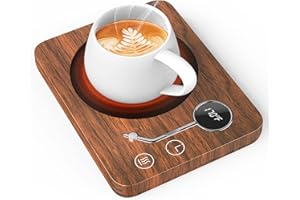 DRCHOP Coffee Mug Warmer - Coffee Warmer for Desk 2-12 Hrs Timer Auto Shut Off - Electric Cup Warmer with 3-Temperature Settings (Up to 170℉/75°C) - Beverage Warmer for Office & Home Use