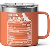 Limima Golden Retriever Mug – 14oz Stainless Steel Tumbler Cup, Funny and Unique Gift for Golden Retriever Dog Lovers and Owners, Perfect for Christmas, Xmas, and Birthday Celebrations