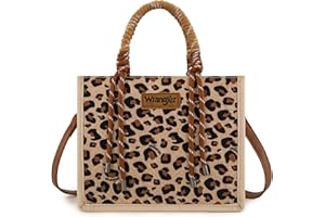 Montana West Wrangler Tote Bag Western Satchel Bags for Women with Braided Rope Handles