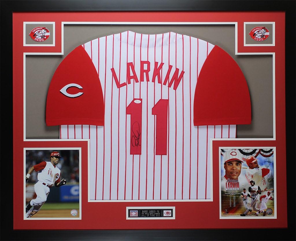 barry larkin signed jersey