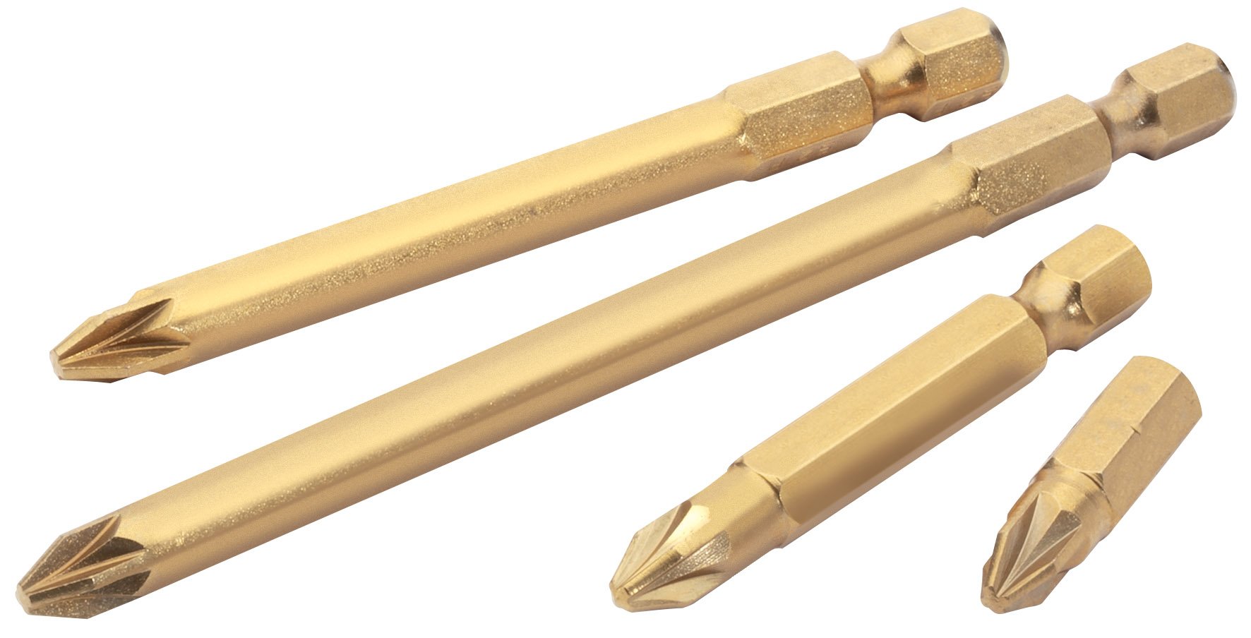 Draper 10587 1/4-inch 50mm No.1 Titanium Nitride Pozi Type E-Shank Insert Bit