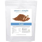 SmartEquine Smart &amp; Simple Flax, 2.6 lb, 45 Servings | Flax Seed Supplement for Horses | Provides 5,600 mg of Omega 3, Fatty Acids | Supports Skin and Coat Health