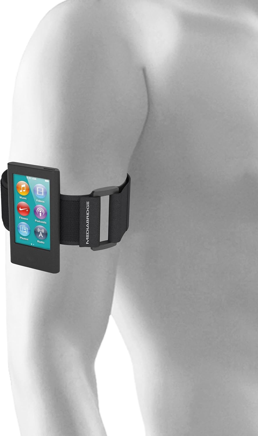 Mediabridge Armband for iPod Nano - 7th Generation / 8th Generation (Black) - Model AB1 (Part# AB1-IPN7-BLACK)