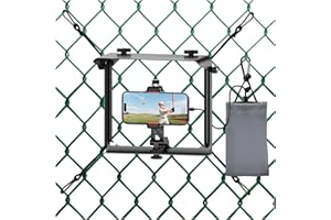 Game-Changer Mounting Kit with Shade for Phone Fence Mount iPhone, Mevo Start, GoPro and Other Action Cameras, 360° Rotation 