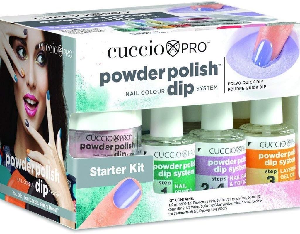 Cuccio Powder Polish Dip System Starter Kit, Nail Color Dipping System