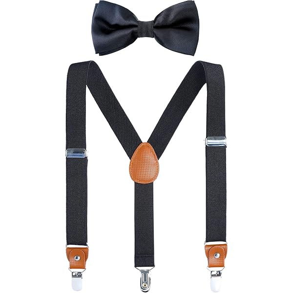 Ensemble Nœud Papillon Et Bretelles Enfant Réglable - Pour Mariage, Fête, Costume Formel